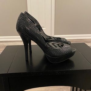 Fergalicious Peep-Toe Heels